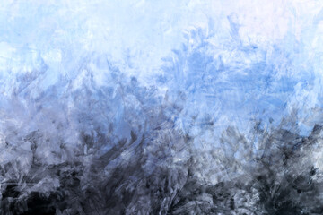 Wall Mural - white blue and black gray painted background with grey and light blue gradient paint brush stroke sw