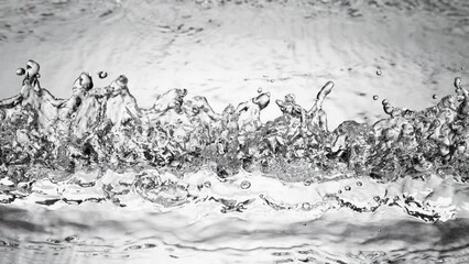 Wall Mural - Super slow motion of splashing water. Filmed on high speed cinema camera, 1000 fps.