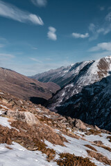 Wall Mural - Mountains valley in autumn day. Elbrus region
