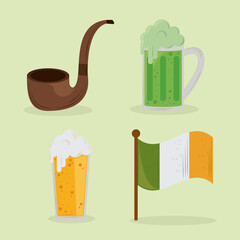 Poster - st patricks day flat icons