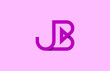 combined alphabet letter j and b, jb logo design