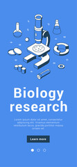 Wall Mural - biology research and chemical analyzing laboratory experiment mobile application isometric vector il