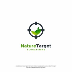Wall Mural - Nature target Logo design concept modern, nature hunter logo design, Farm logo icon template
