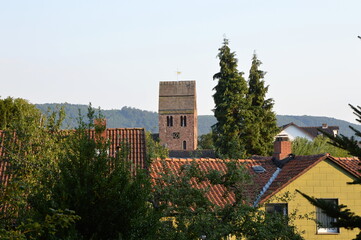 Wall Mural - Historische Kirche in der Altstadt von Bad Pyrmont, Niedersachsen