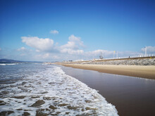 Aberavon Seafront Is One Of Wales' Longest Sandy Beaches Which Stretches For Two Miles And Has A New Erosion Control Promenade To Prevent Sea Damage.