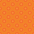 Seamless pattern with yellow abstract flowers on a orange background for packaging, fabrics, backgrounds and other products.