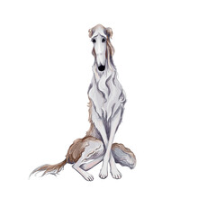 ボルゾイ犬を連れた女性 1920 ? 無料画像 - Public Domain Pictures