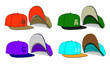 Cap hat template vector adjustable fitted