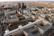 Berlin aus der Luft; Blick zum Potsdamer Platz und Tiergarten, im Vordergrund das heutige Bundesministerium der Finanzen