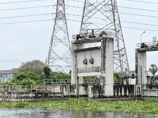 Wall Mural - close up dam in country Thailand