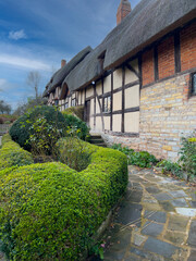 Sticker - Anne Hathaway's Cottage is a twelve-roomed farmhouse where Anne Hathaway, the wife of William Shakespeare, lived as a child in the village of Shottery, Warwickshire, England.