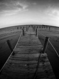 Fototapeta Perspektywa 3d - wooden bridge over the sea