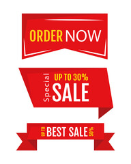 Canvas Print - red sale labels