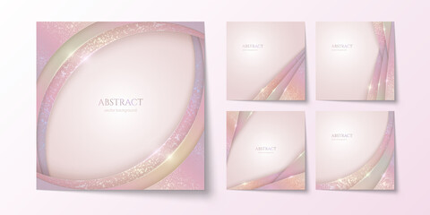 Wall Mural - abstract luxury backgrounds set with gold lines, spots and copy space. elegant layered modern templa