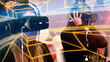 © Hermes Bezerra  - Óculos de realidade virtual com mulheres e projeção gráfica, em realidade aumentada integradas a tecnologia 5g.