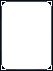 Wall Mural - Vector border frame. Background or book page. Simple rectangular billboard, plaque, signboard or label 