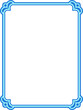 © Mr_Vector - Vector blue border frame. Background or book page. Simple rectangular billboard, plaque, signboard or label