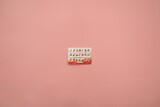 Fototapeta  - Female oral contraceptive pills blister on pink background. Women contraceptive hormonal birth control pills. Planning pregnancy concept. Copy space, flat lay.