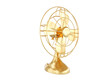 © Roman King - Golden 3d fan isolated on white background - 3d render