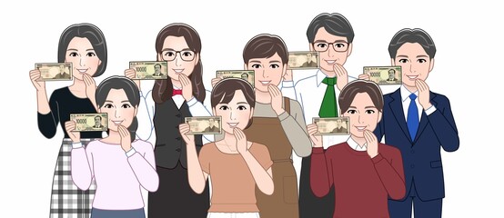 Sticker - お酒を持っている人々