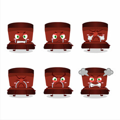 Canvas Print - Red ring box cartoon character with various angry expressions