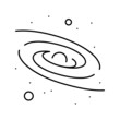 milky way galaxy line icon vector illustration