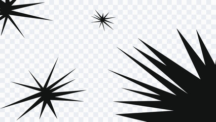 Wall Mural - abstract comic book flash explosion radial lines on transparent background. vector illustration supe