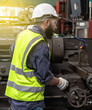 © Jack Tamrong - Engineer wearing safety helmet and vest working with heavy machinery in industrial factory