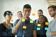 © Cecilie Skjold Wackerhausen/peopleimages.com - Planning is the first step. Cropped shot of a group of young designers planning on a glass board.