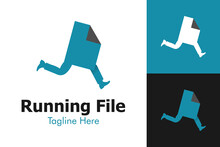 Illustration Vector Graphic Of Running File Logo. Perfect To Use For Technology Company