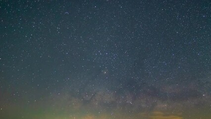 Time lapse Milky way galaxy stars Night to day Timelapse full frame Milky Way Beautiful Nature in the night sky 29.97 FPS. 4K