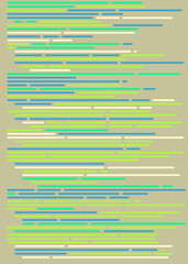 Code on screen vector illustration, flat cartoon coding lines simulation