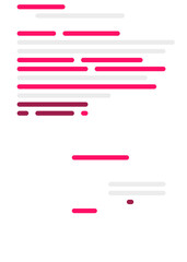 Code on screen vector illustration, flat cartoon coding lines simulation