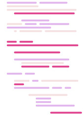 Code on screen vector illustration, flat cartoon coding lines simulation