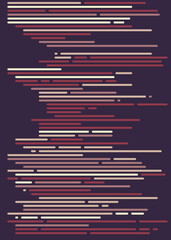 Code on screen vector illustration, flat cartoon coding lines simulation