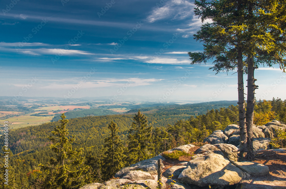 View of the sunny valley