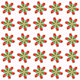 Fototapeta Sypialnia - Colored Flowers Pattern