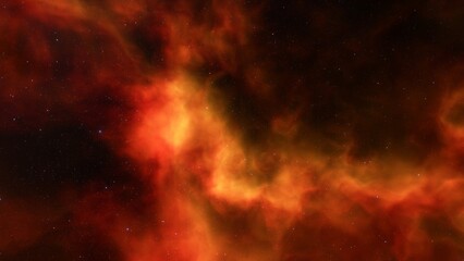 Canvas Print - colorful space background with stars, nebula gas cloud in deep outer space, science fiction illustra