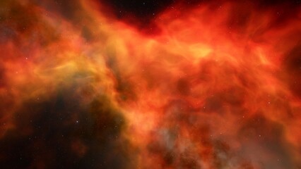 colorful space background with stars, nebula gas cloud in deep outer space, science fiction illustra