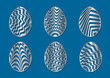 Optical striped pattern for decorating Easter eggs. Files to cut