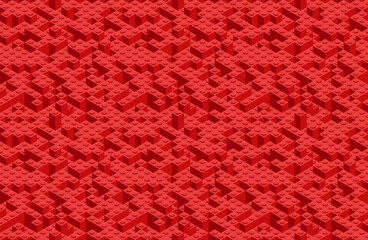 Plastic constructor game seamless pattern. Vector toy brick texture background. Perspective flat design for paper or fabric print.