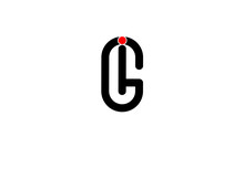 gi ig g i initial letter line logo