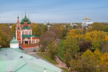 Wall Mural - Yaroslavl is one of the oldest Russian cities, founded in the XI century. The Museum-reserve Yaroslavl Kremlin. View from the bell tower.