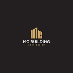 Wall Mural - MC BUILDING LOGO DESIGN VECTOR