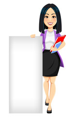 Poster - Concept of modern young Asian business woman