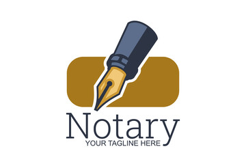 Notary public logo vector illustration. suitable for notary public firm and lawfirm logo.