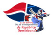 Translation: February 27, Independence Day of Dominican Republic. Vector illustration. Suitable for greeting card, poster and banner 