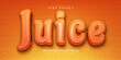 juice 3d style text effect illustrations