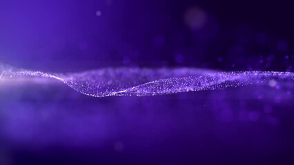 Poster - Abstract luxurious, premium glittering blue particles grid motion background floating in cyberspace loop background