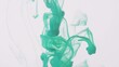drop green ink paint in water slow motion 4k